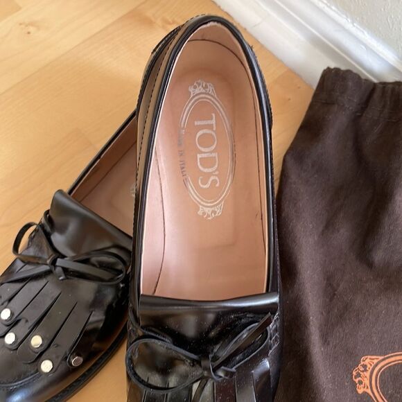 Tod's Kilt Style Studded Loafers - 37 - Picture 2 of 6
